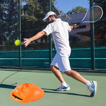 茵卡布带绳网球高弹性耐弹力绳专业单人打回弹网球带线套装训练器底座