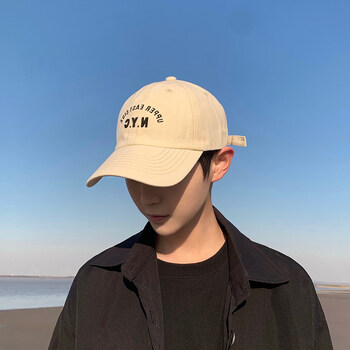 夏季防晒帽子男夏款鸭舌帽男生ins潮流棒球帽男士大头围男孩遮阳 nyc