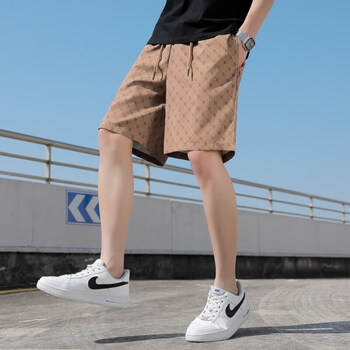 优衣库官方旗舰店印花短裤男夏季五分裤薄款运动中裤沙滩裤休闲宽xd1