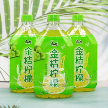 康师傅【张子枫同款】金桔柠檬果味饮料1l*8瓶金桔柠檬风味饮品 金桔