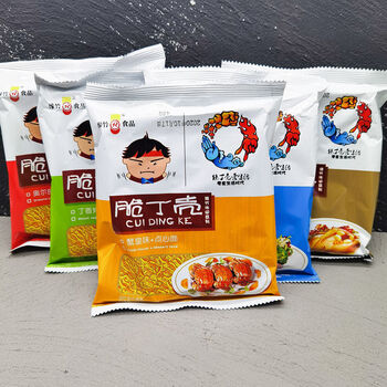 脆丁壳方便面干脆面点心面干吃面网红休闲零食 混合口味 50袋