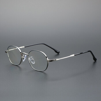 韩版金属椭圆眼镜框女斯文小脸可配近视眼镜防蓝光护目镜可爱甜美 黑