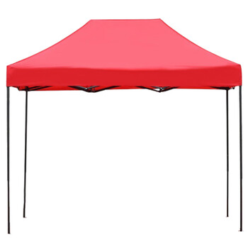 胜帐 户外遮阳棚雨篷应急折叠四角帐篷加厚布3*3红色40管