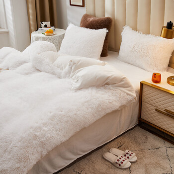 欧缇姿2022珊瑚绒床上四件套加厚双面绒保暖水晶绒冬季法兰绒床单长