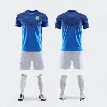 20-21巴西足球服套装男潮儿童内马尔球衣定制10号训练比赛队服印字 20