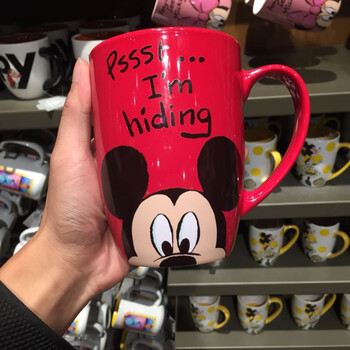 上海迪士尼女杯子陶瓷杯米奇米妮唐老鸭刘宇宁同款马克杯生日礼物