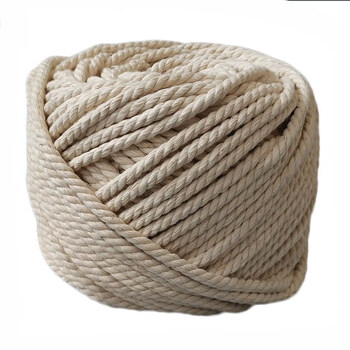 全棉黑白米色八股绳 棉纱绳 纯棉绳 棉线绳棉麻绳 棉绳子5mm棉绳 5