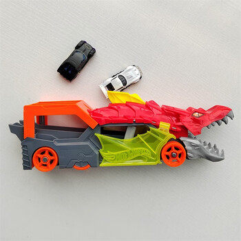 风火轮城市猛兽对战运输车套装饥饿鲨鱼恐龙战车收纳车发射玩具无包装