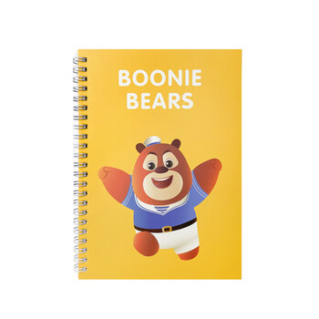 熊出没熊大熊二笔记本儿童绘画工具空白本子线圈本黄色熊大