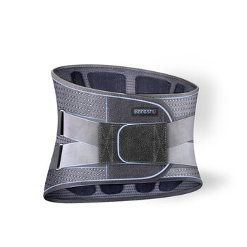 医用腰椎牵引器护腰固定带腰疼秋冬保暖腰托钢板支撑护腰深灰s1尺82尺