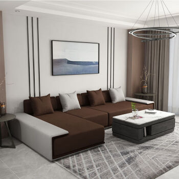 现代简约客厅整装轻奢网红款家具北欧沙发咖啡色双扶手单人位135米