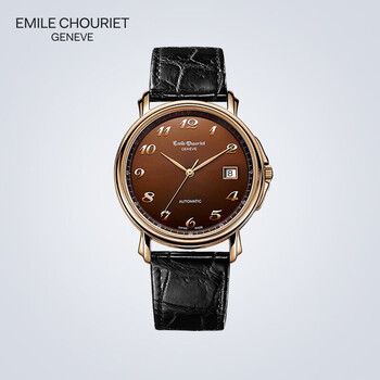 艾米龙(emile chouriet)手表莱蒙系列黑色鳄鱼皮表带机械男表01.1168.