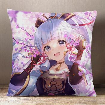 俏娟神里绫华抱枕 原神周边神里绫华抱枕稻妻城白鹭双面动漫二次元玩