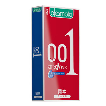 冈本001聚氨酯超润滑套3只3946081盒装
