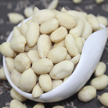 菊典虎钢馋新脱皮生白皮花生米大粒5斤 去皮大花生仁   烘焙原料2500g