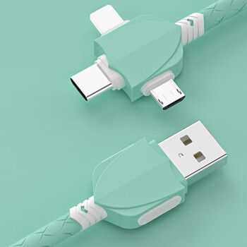 yngfn 数据线三合一快充车载手机多头多功能适用安卓苹果华为type-c