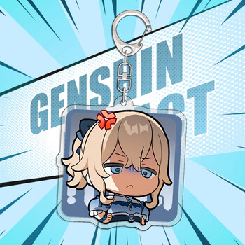 原神表情包挂件神里凌华周边万叶胡桃甘雨刻琴可莉亚克力钥匙扣 琴 表