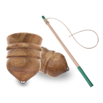 冰嘎儿冰尜儿儿童健身实木陀螺鞭绳抽冰嘎冰尜儿老牛木头古代木陀螺