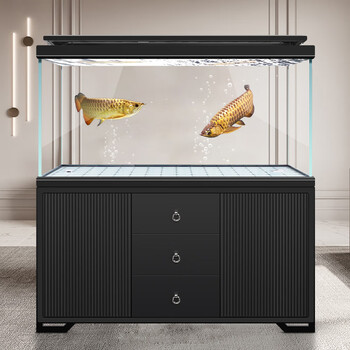 汉霸无管件底滤鱼缸家用大型超白玻璃鱼缸生态智能金鱼缸 靠墙2.