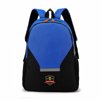 园背包女儿童双肩书包批量定做辅导培训班印字logo乌蓝色大号斜款蓝色