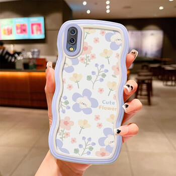 隆虹 vivo y93手机壳y93s保护套v1818t波浪纹卡通可爱磨砂壳男女情侣