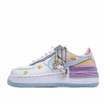 af1 空军一号马卡龙糖果拼接低帮校园休闲板鞋运动女鞋 独角兽 35.