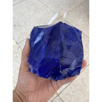 天然蓝水晶原石毛料 大块蓝水晶青金石原石原矿石教学标本石矿物石