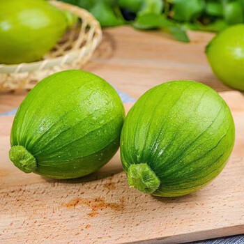 果然有美小南瓜新鲜  绿皮圆西葫芦 嫩南瓜 现摘蔬菜 3斤精选装