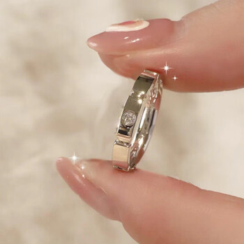 黛莱诺情侣戒指环男女热恋氛围感简约对戒百搭 男款