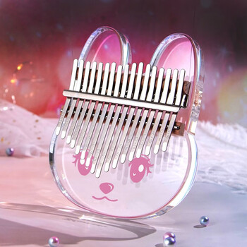 高颜值卡林巴拇指琴手指琴透明水晶拇指琴初学巴林琴乐器 兔子图案 17