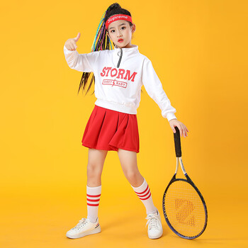 小孩子穿的阅诗爵士舞幼儿园舞蹈服儿童啦啦队演出服小学生运动会啦啦