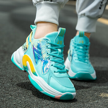 鸿星尔克子鸳鸯篮球鞋男时尚涂鸦青春潮流青少年儿童运动鞋学生情 白