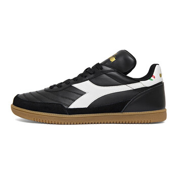 diadora迪亚多纳男鞋透气休闲运动鞋复古鞋 gold indoor 黑色80013