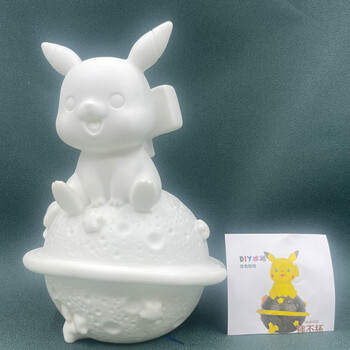 恒愎石膏娃娃天使宝宝涂色搪胶泡玛特手工diy白胚颜料彩绘存钱罐
