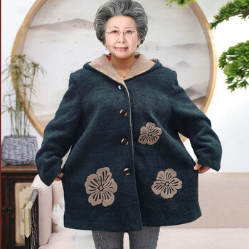 冬天胖太太加肥加大码品牌服装老秋装外套60岁70老人女中老年人胖奶奶