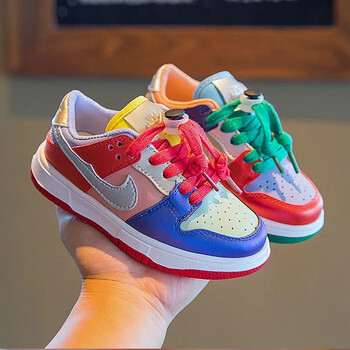 迪士尼儿童版童鞋童鸳鸯板鞋2021秋季潮牌通用童单鞋中大童运动鞋 ab