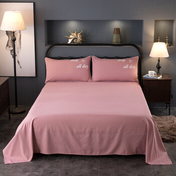 softpro网红床单单件被单夏单双人色水洗棉磨毛学生宿舍简约18m20米