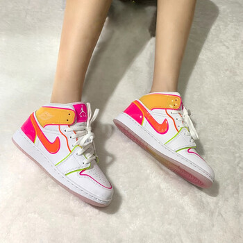 耐克nike air jordan1  aj1糖果 果冻水晶底运动鞋 板鞋 女鞋 cv4611