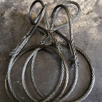 吊装双扣吊索具编织绳头起重工具钢丝绳6mm40mm手工编织钢丝绳10厘1米