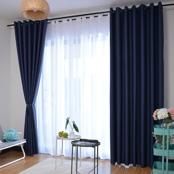 格莱丽窗帘全遮光防火纯色消防阻燃宾馆酒店办公室学校机房简约成品