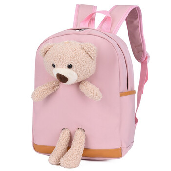 申派牛标幼儿园书包男女孩儿童背包37岁宝宝可爱卡通毛绒小熊双肩小熊