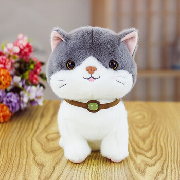 绿野客可爱小猫公仔毛绒玩具玩偶娃娃女生儿童安抚宠物生日礼物 灰色