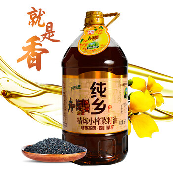 xywlkj纯乡 精炼小榨菜籽油四级传统小榨菜籽油 四川菜籽油食用油5l【