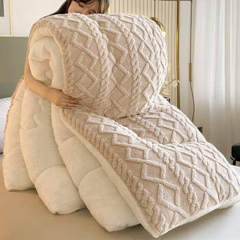 友创单人女生可爱被子羊羔绒冬天冬被双人被芯毛绒棉被加厚保暖学生宿