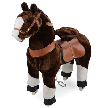 益尔乐小孩骑的玩具马蓝色城堡诸葛马木马跳跳马坐骑马大号木马摇摇马