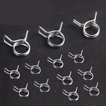 御舵镀锌双钢丝弹性抱箍手捏弹簧强力快装卡箍汽车油水管管夹卡子卡簧