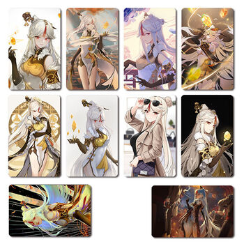 原神卡贴周边胡桃甘雨刻晴钟离动漫卡贴磨砂公交卡饭卡二次元游戏贴纸