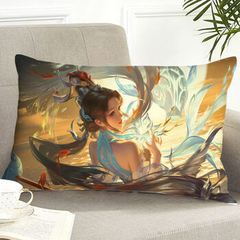 抱枕床头靠枕鲁班李白诸葛亮貂蝉双面定制白鹤梁神女大乔中号长枕头