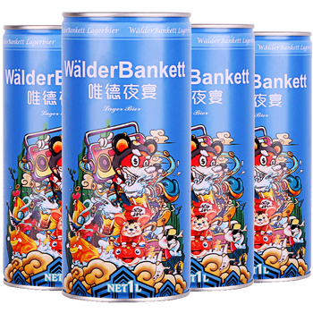 唯德夜宴德国风味拉格黄啤酒装唯德夜宴拉格1l12瓶