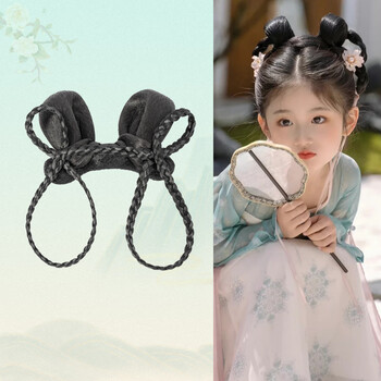 儿童假发古风小号发包古装汉服川黛发髻同款造型女童发型舞台写真